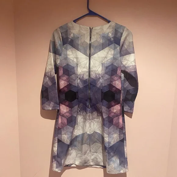 Bar III neoprene geometric dress - Picture 3 of 5